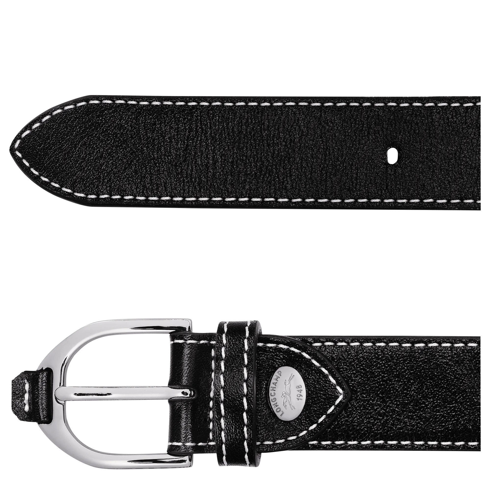 Longchamp 3D Ladies' belt Black - Leather