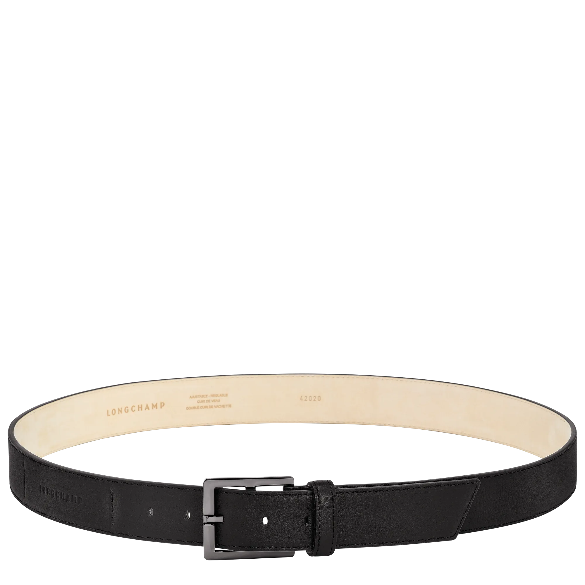 Longchamp 3D Men's belt Black - Leather