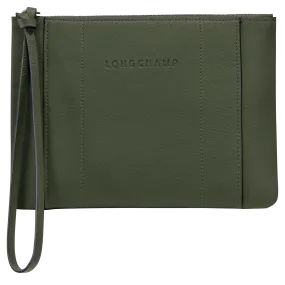 Longchamp 3D Pouch Khaki - Leather