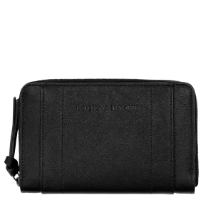 Longchamp 3D Wallet Black - Leather