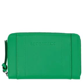 Longchamp 3D Wallet Green - Leather