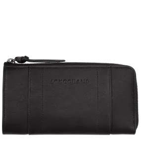 Longchamp 3D Zip around wallet Black - Leather