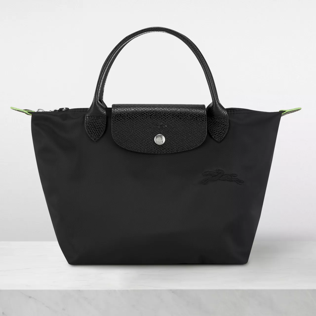 LONGCHAMP Le Pliage Green Small Top Handle Bag - Black