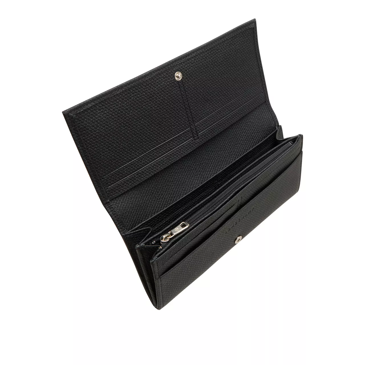 LONGCHAMP Le Roseau Flap Wallet - Noir