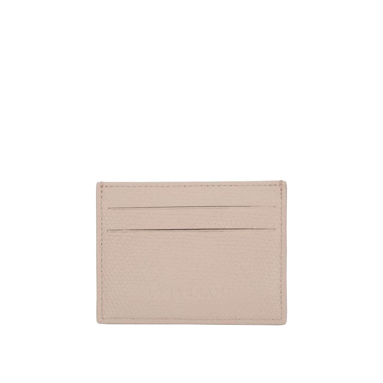 LONGCHAMP Le Roseau Logo Cardholder - Argile