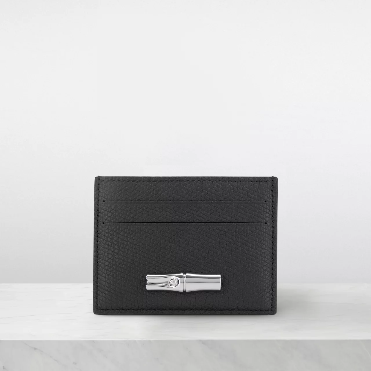 LONGCHAMP Le Roseau Logo Cardholder - Noir