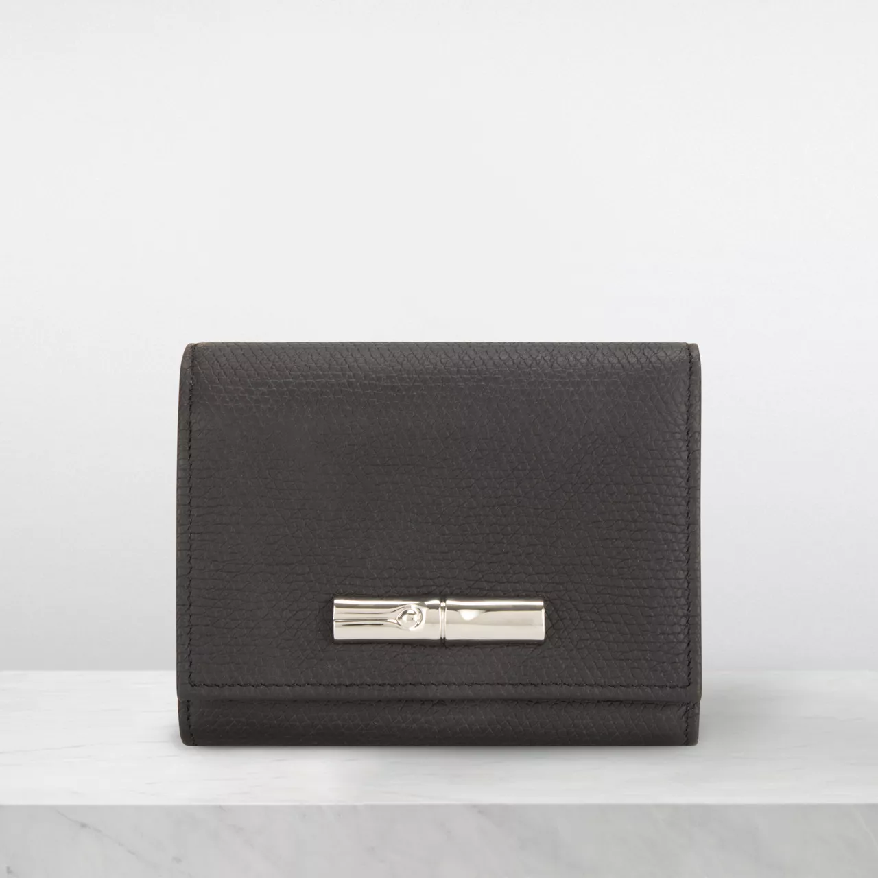 LONGCHAMP Le Roseau Tri-Fold Wallet - Noir