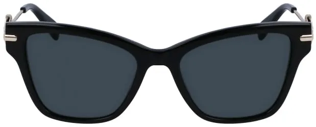 Longchamp LO737S 001 Sunglasses Women's Black Rectangle Shape 52-17-140