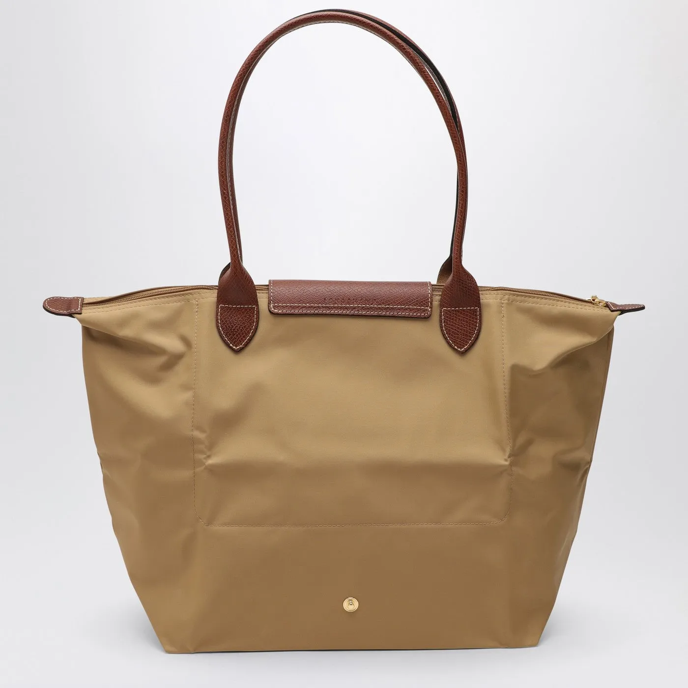 Longchamp    Longchamp Fawn Coloured Le Pliage Original L Bag