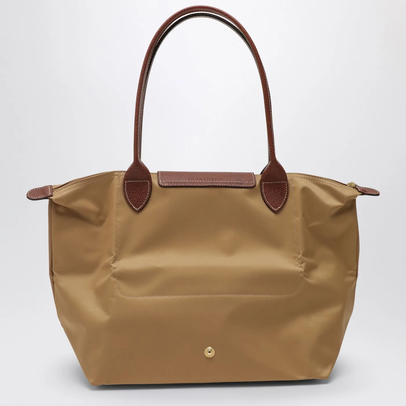 Longchamp    Longchamp Fawn Coloured Le Pliage Original M Bag