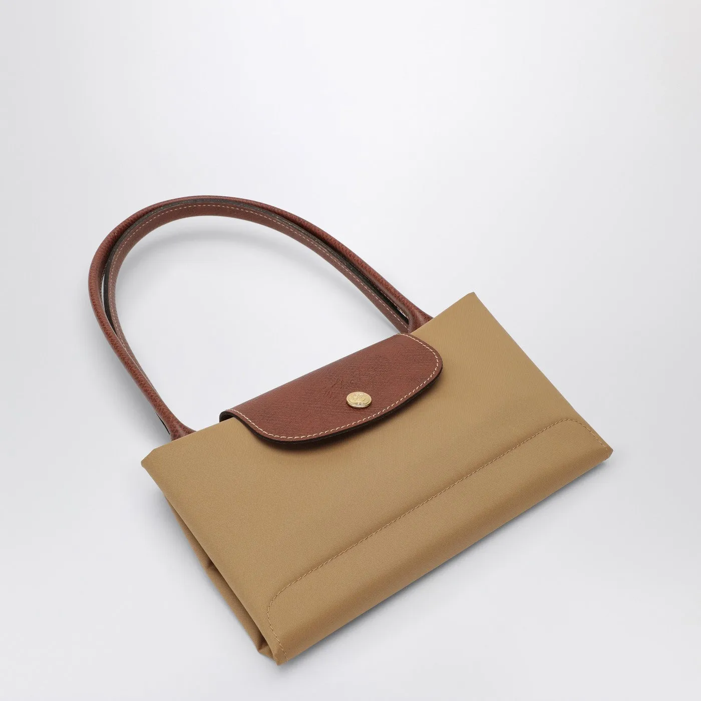 Longchamp    Longchamp Fawn Coloured Le Pliage Original M Bag