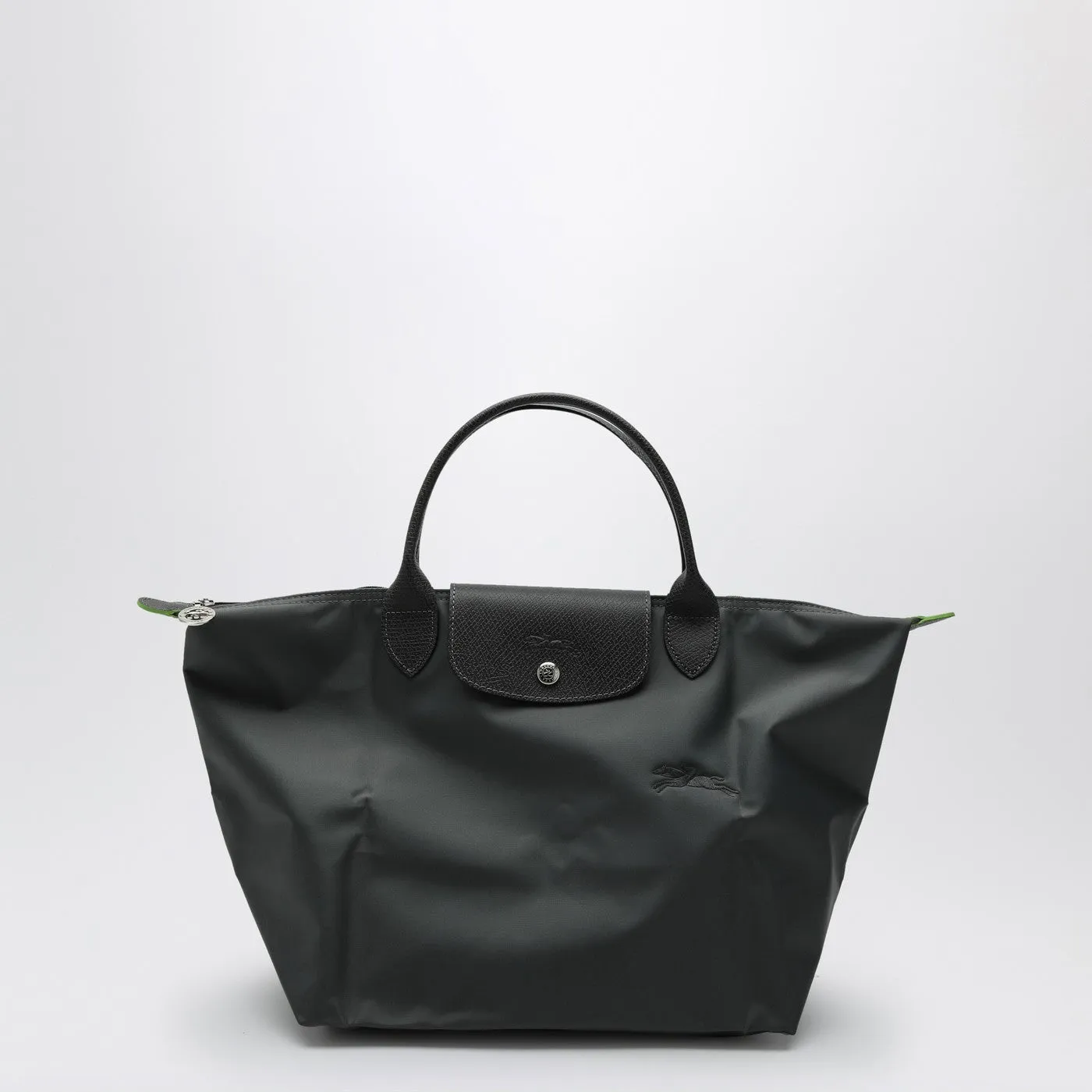 Longchamp    Longchamp Graphite Coloured M Le Pliage Green Bag