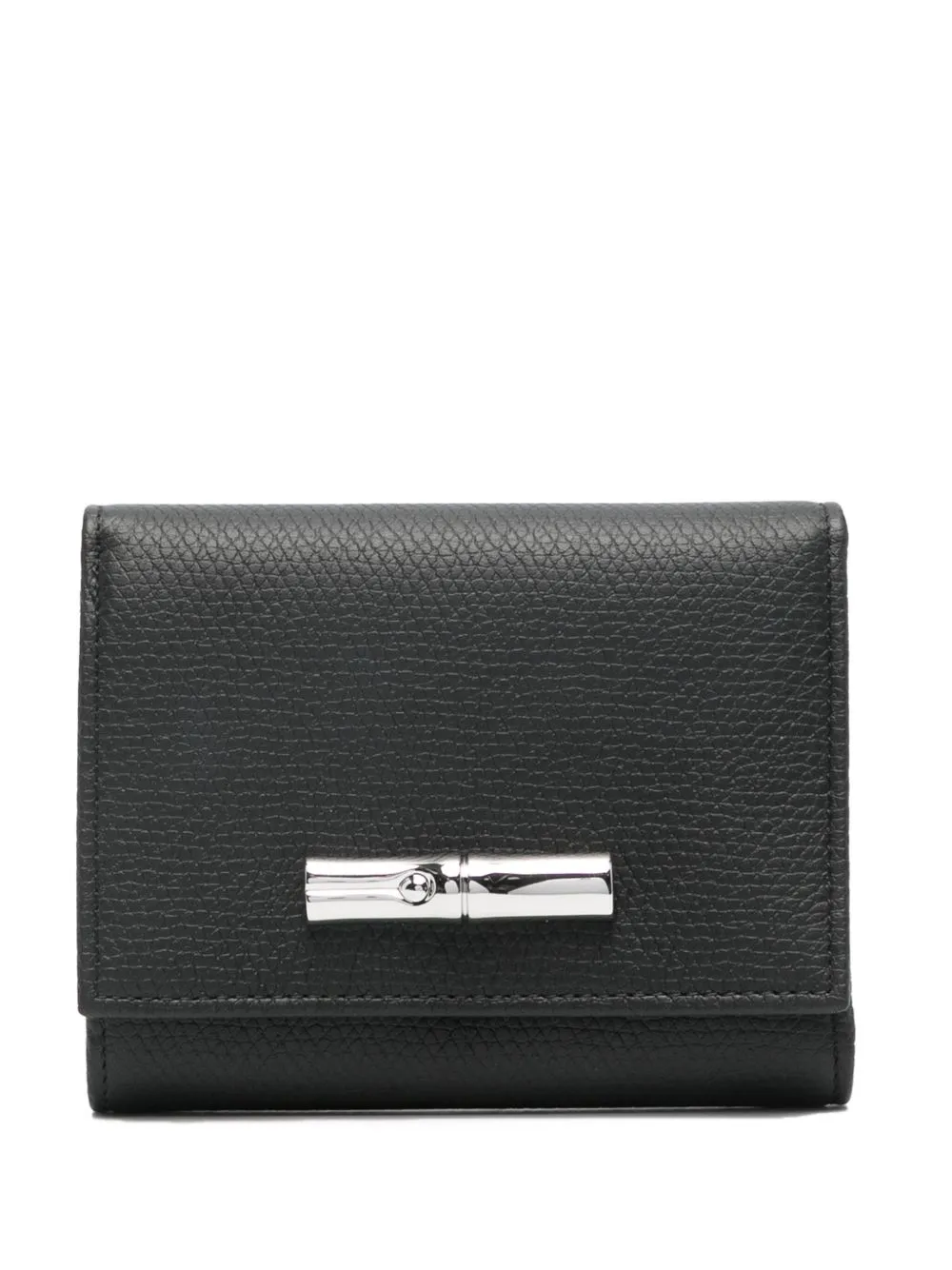 Longchamp Roseau leather wallet - Black