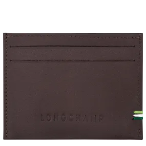 Longchamp sur Seine Card holder Mocha - Leather