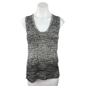 Lucky Brand Black Ombré Marled Cutout Scoop Neck Sleeveless Tunic Tank Top Sz S