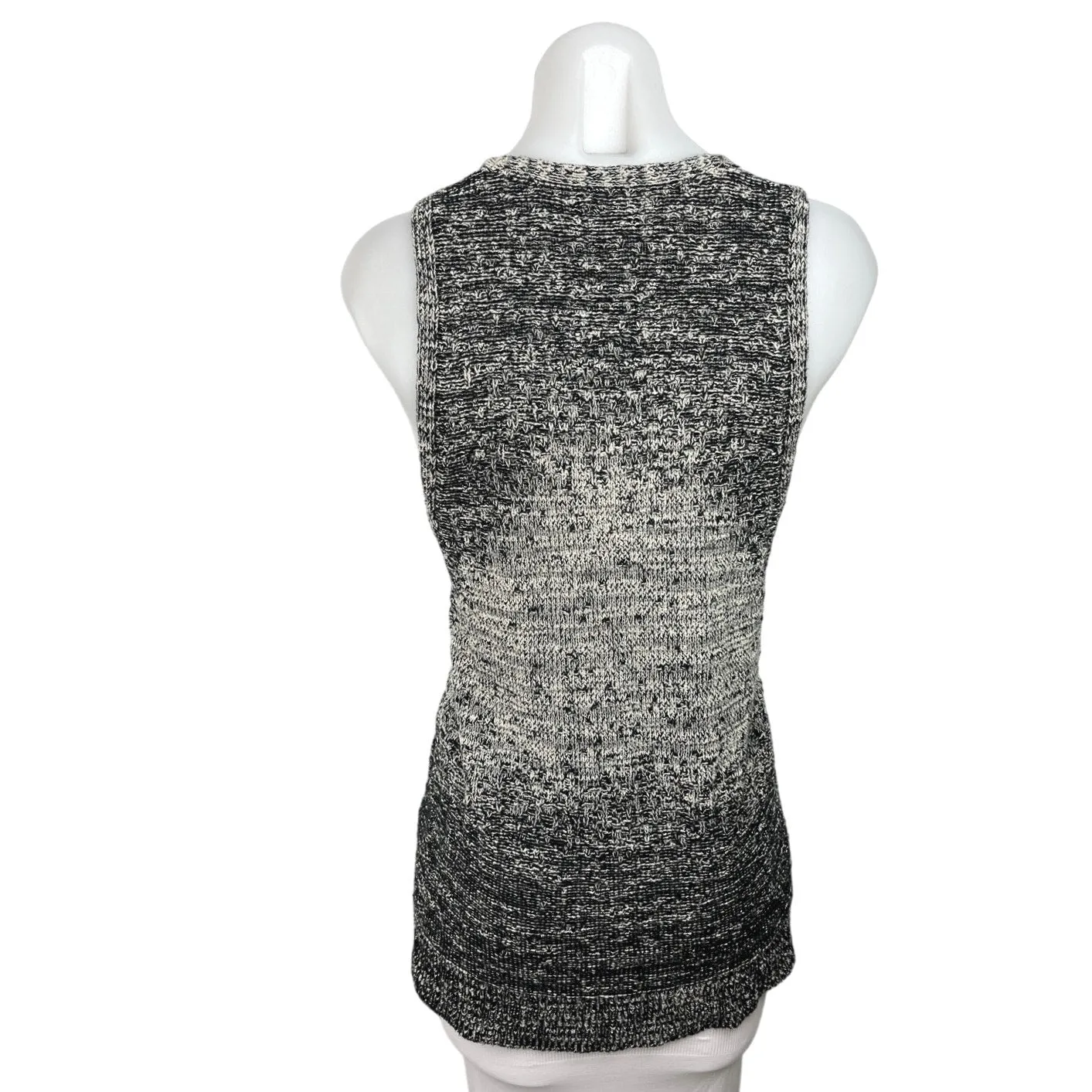 Lucky Brand Black Ombré Marled Cutout Scoop Neck Sleeveless Tunic Tank Top Sz S