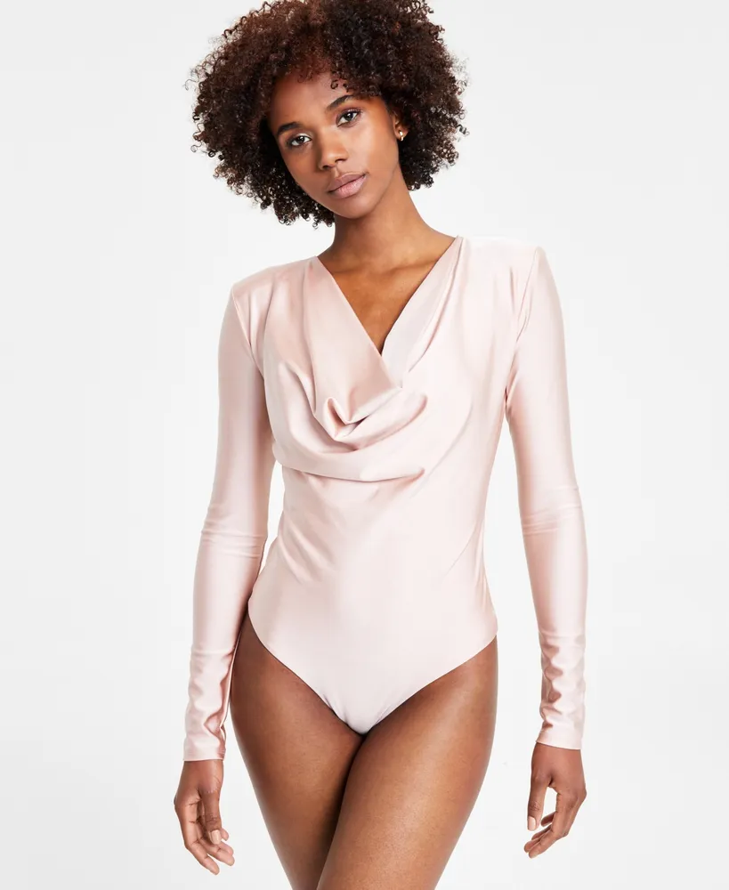 Macy's Bar Iii Women's Cowlneck Bodysuit, Created for Macy's