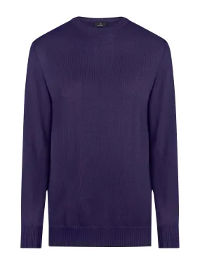 Maglia girocollo in Merino 2.0 - Purple Reign