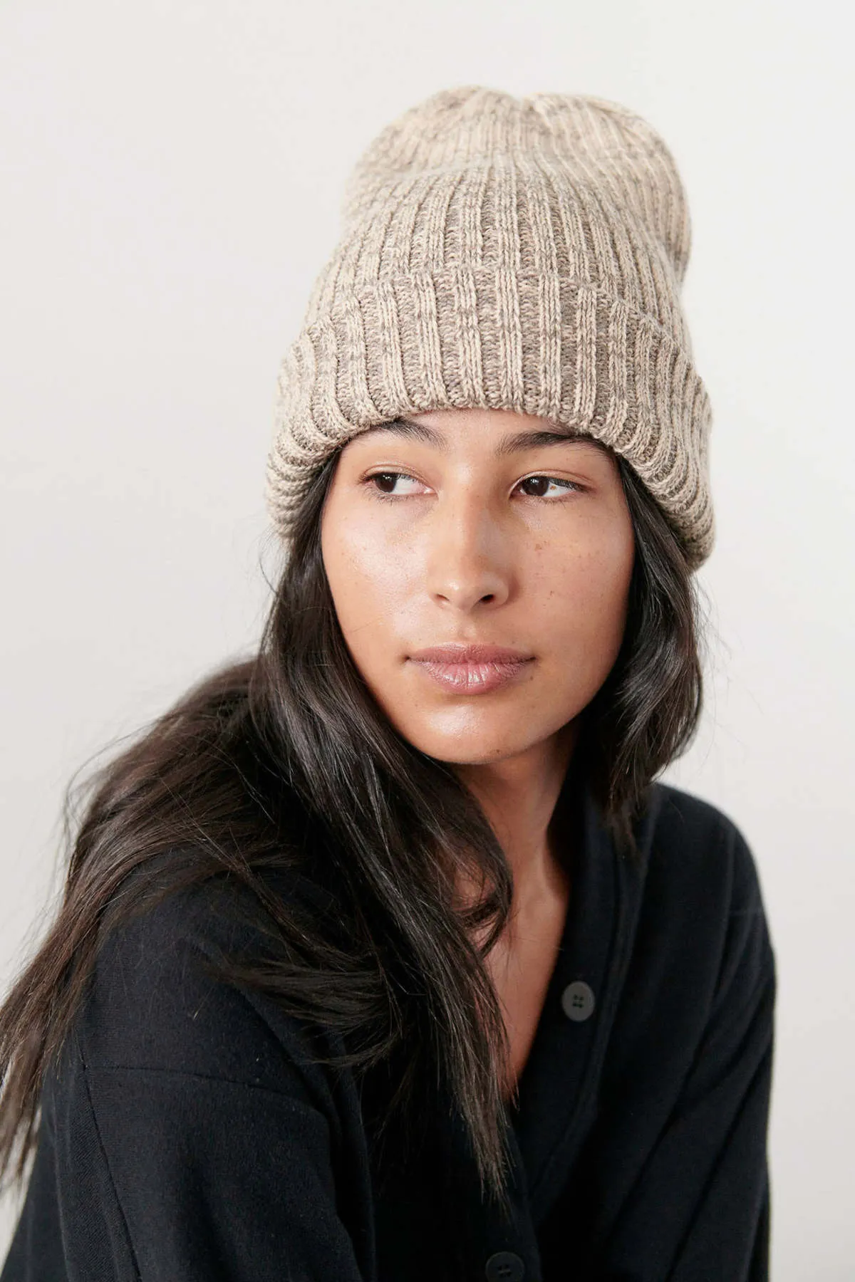 Marled Rib Hat - Sandstone