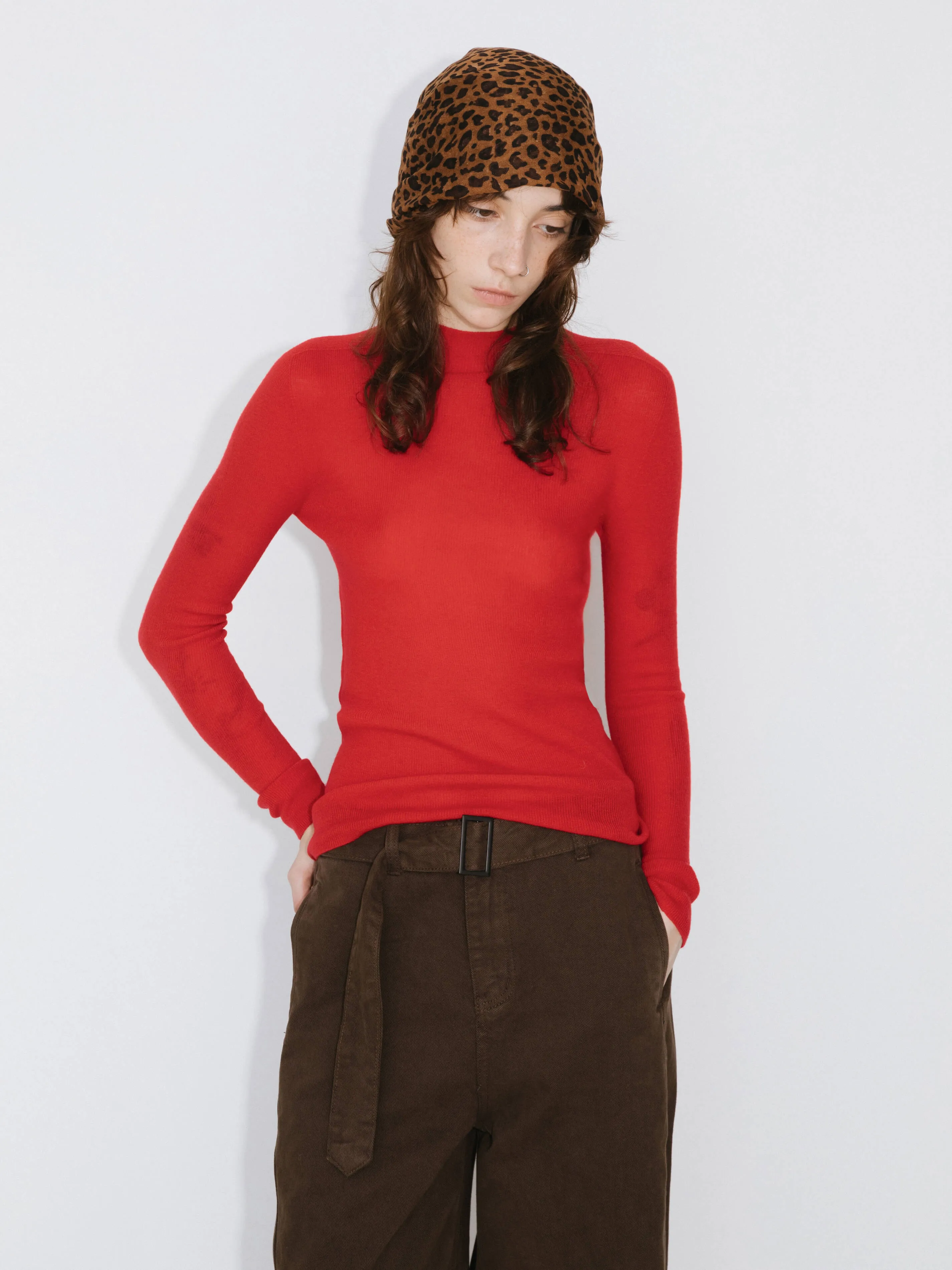 Merino Wool Turtleneck Knitwear Jumper