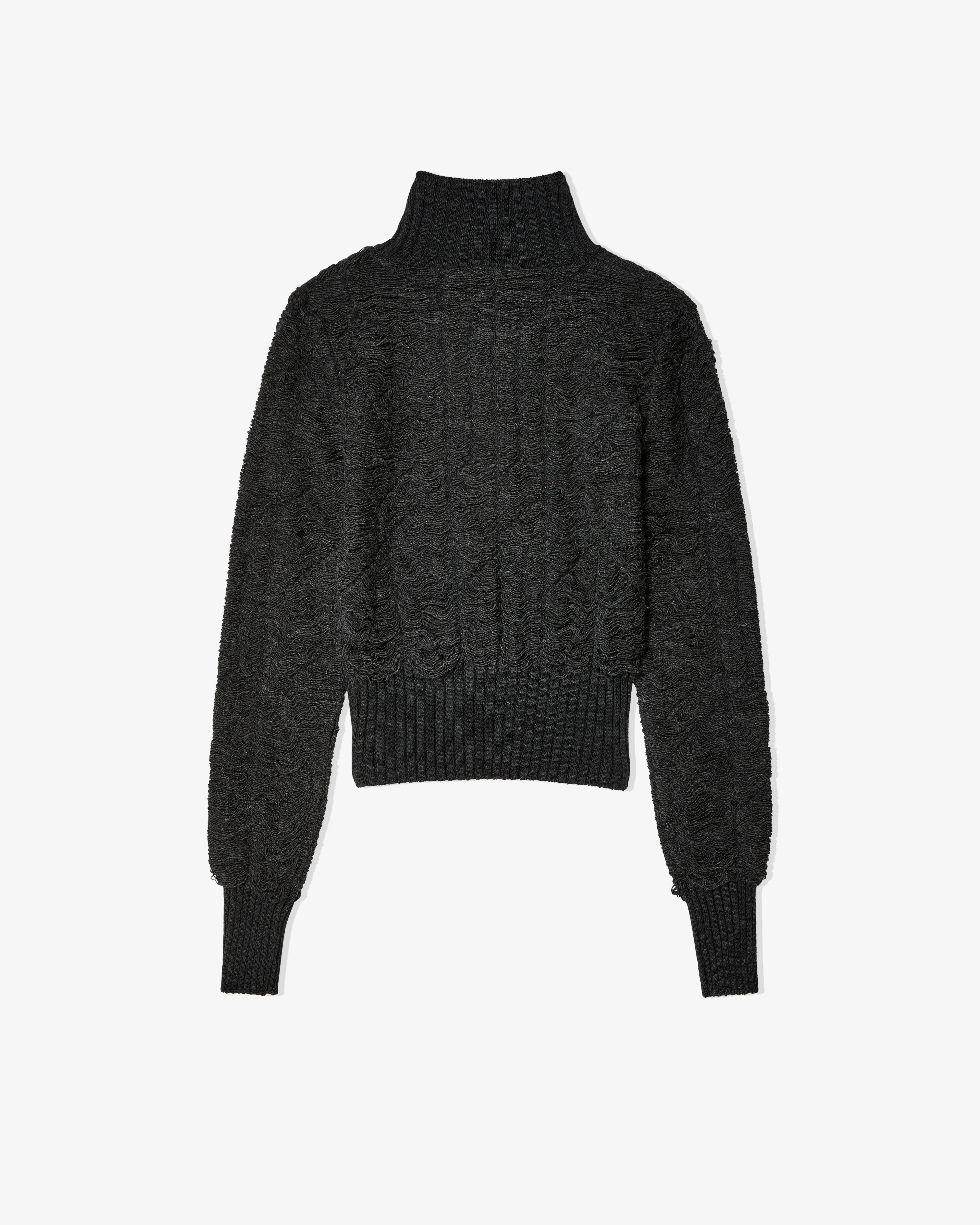 MM6 Maison Margiela - Women's Turtleneck Sweater - (Dark Grey)