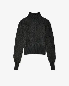 MM6 Maison Margiela - Women's Turtleneck Sweater - (Dark Grey)