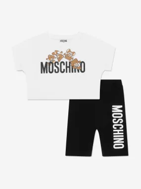 Moschino Girls T-Shirt And Shorts Set in Multicolour