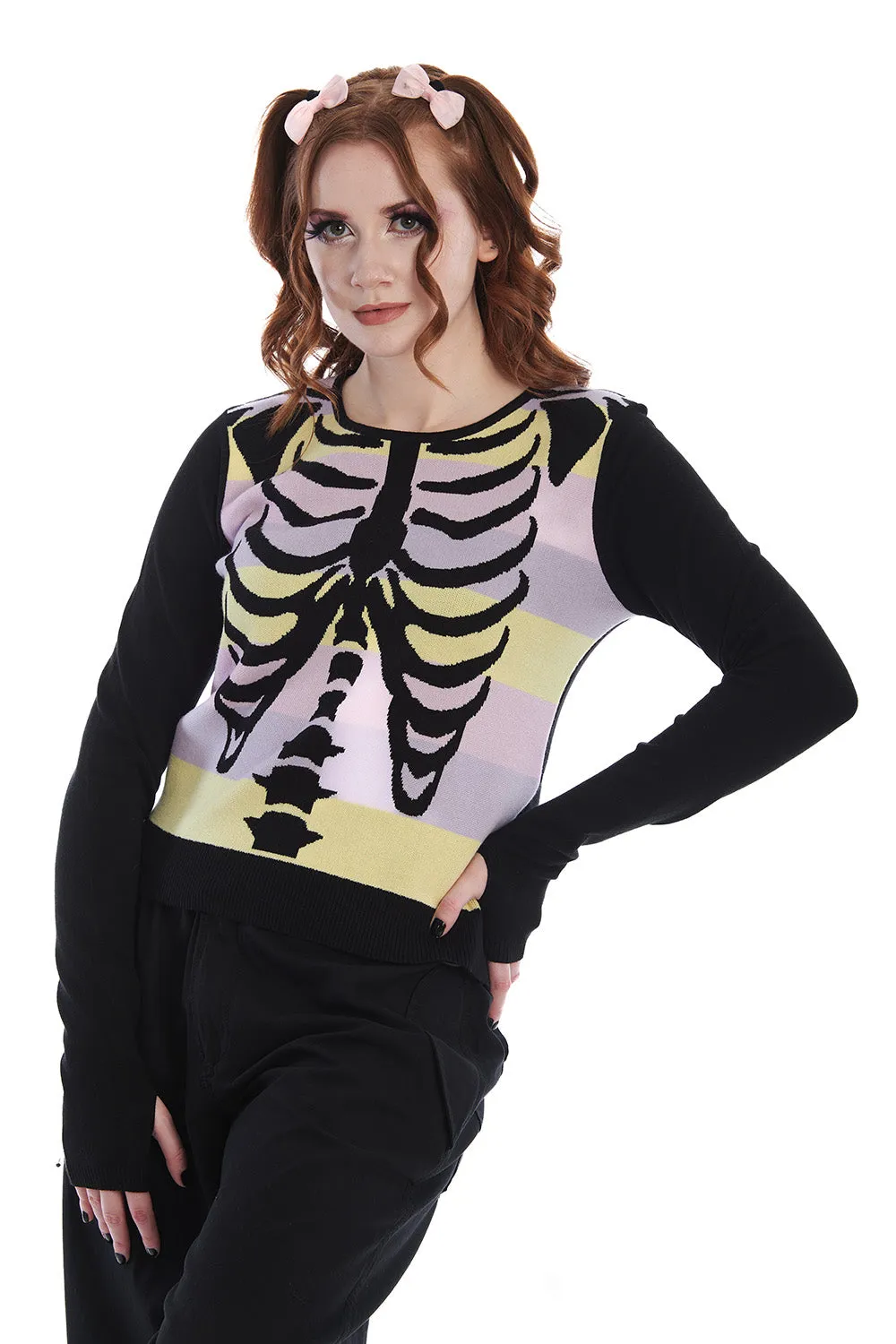 NANA SKELETON STRIPED JUMPER