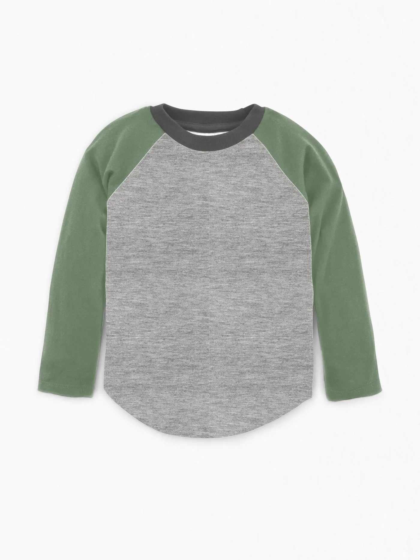 Organic Louie Baseball Tee Heather Grey/Thyme