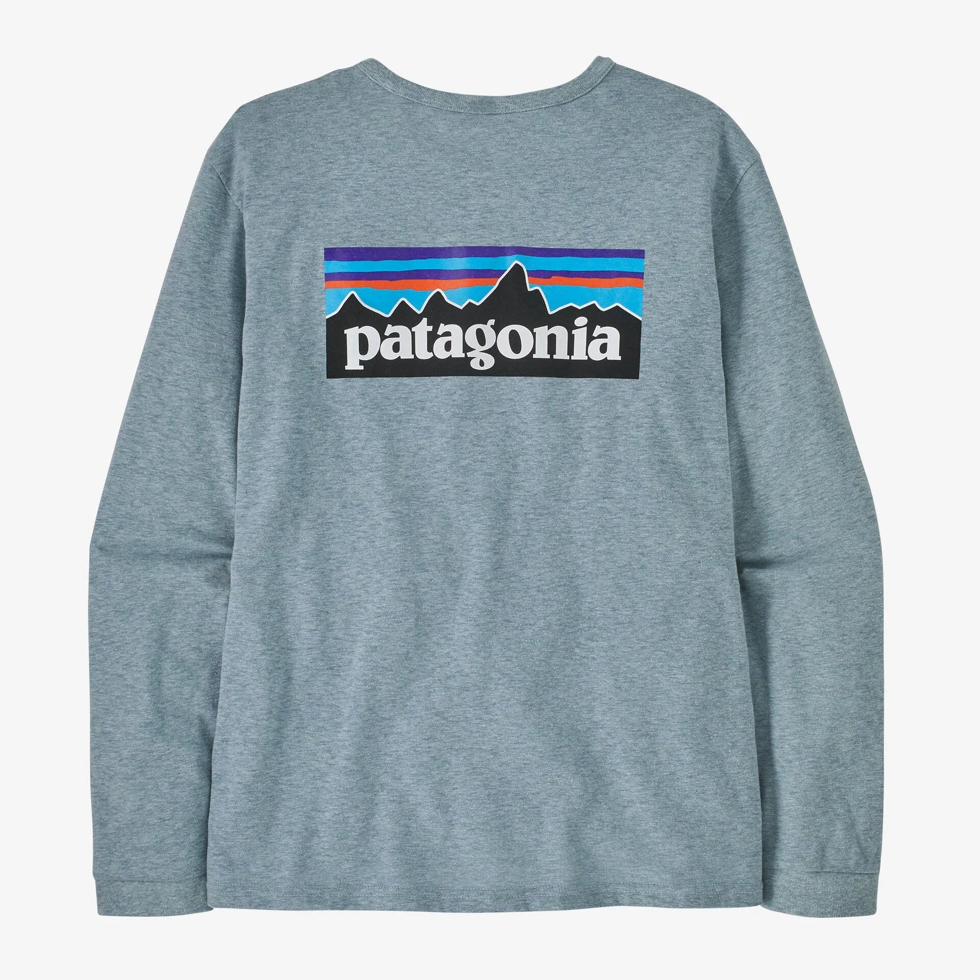 Patagonia Women's Long-Sleeved P-6 Logo Responsibili-Tee-Thermal Blue