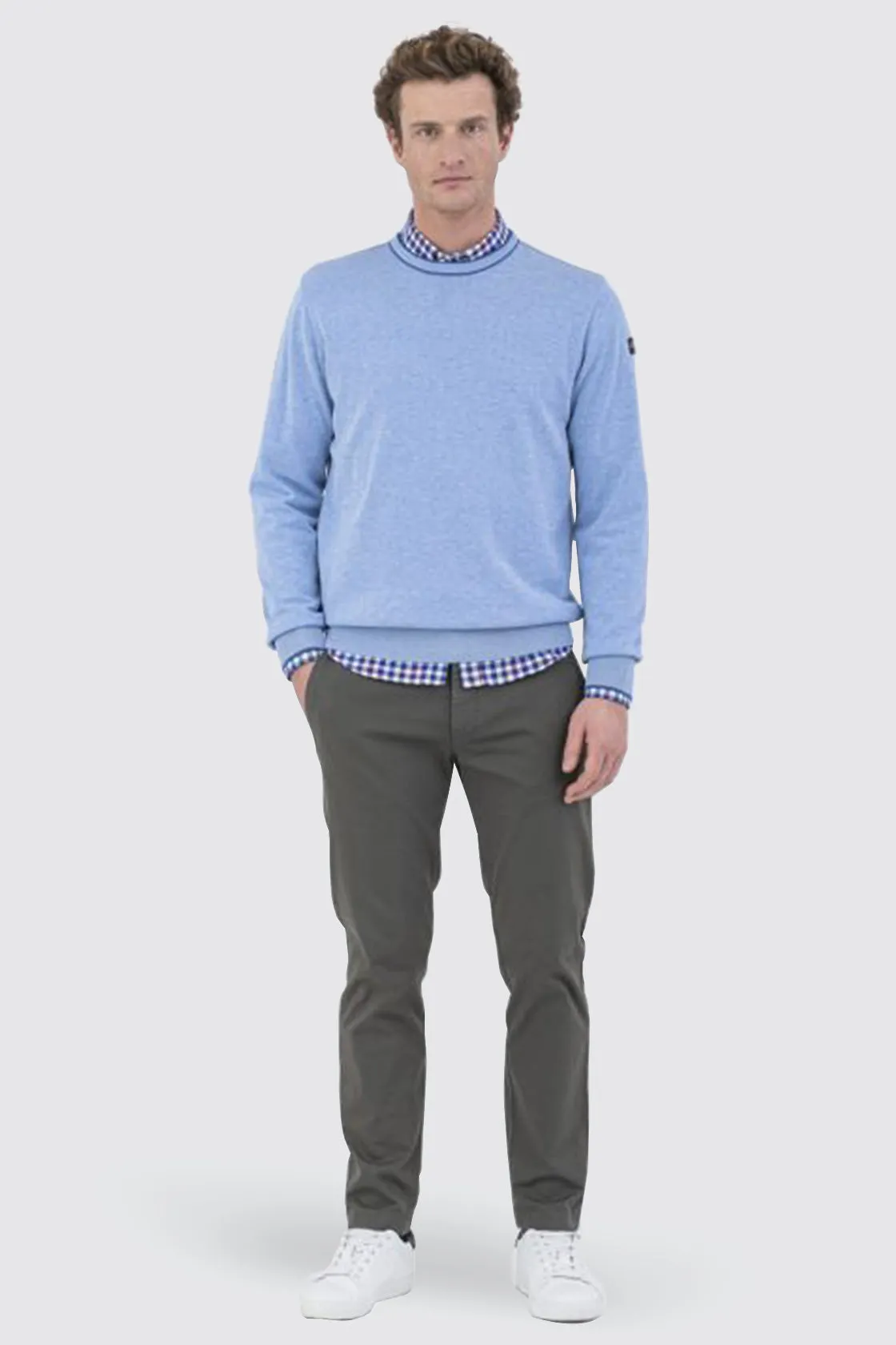 Paul & Shark Cotton Jumper Light Blue