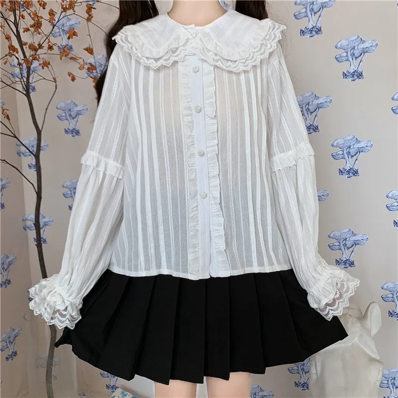 Petunia Spiderlocks Kawaii Lolita Lace Shirt