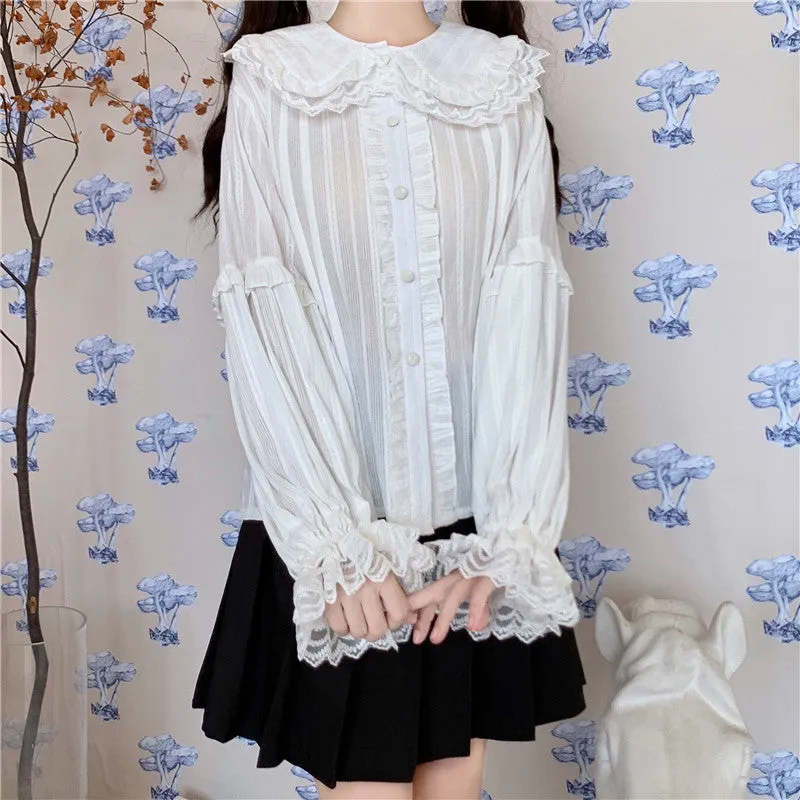 Petunia Spiderlocks Kawaii Lolita Lace Shirt