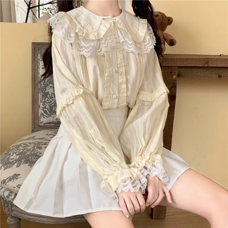 Petunia Spiderlocks Kawaii Lolita Lace Shirt