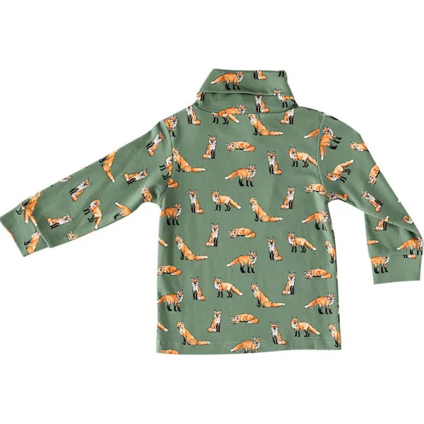 Pineapple Sunshine Green Fox Turtleneck