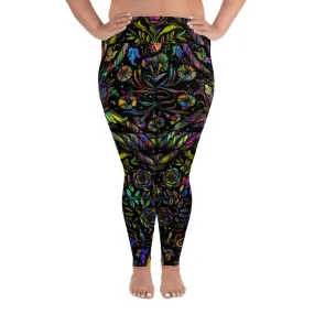 Plus Size Leggings Vintage Floral