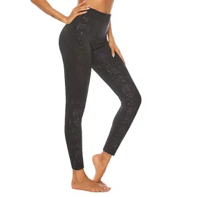 Printed seamless tights fitness pants sports yoga leggings