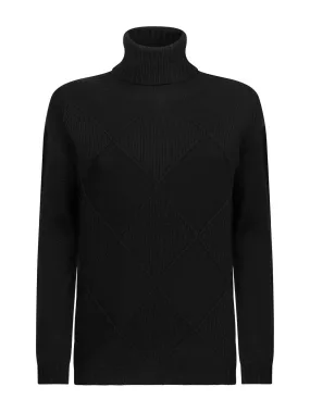 Pullover con collo roulè in Merino 2.0 - Nero