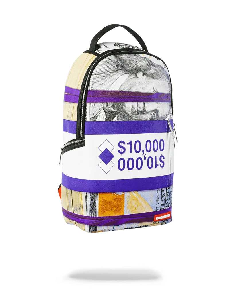 PURPLE MONEY BANDS BACKPACK - PURPLE