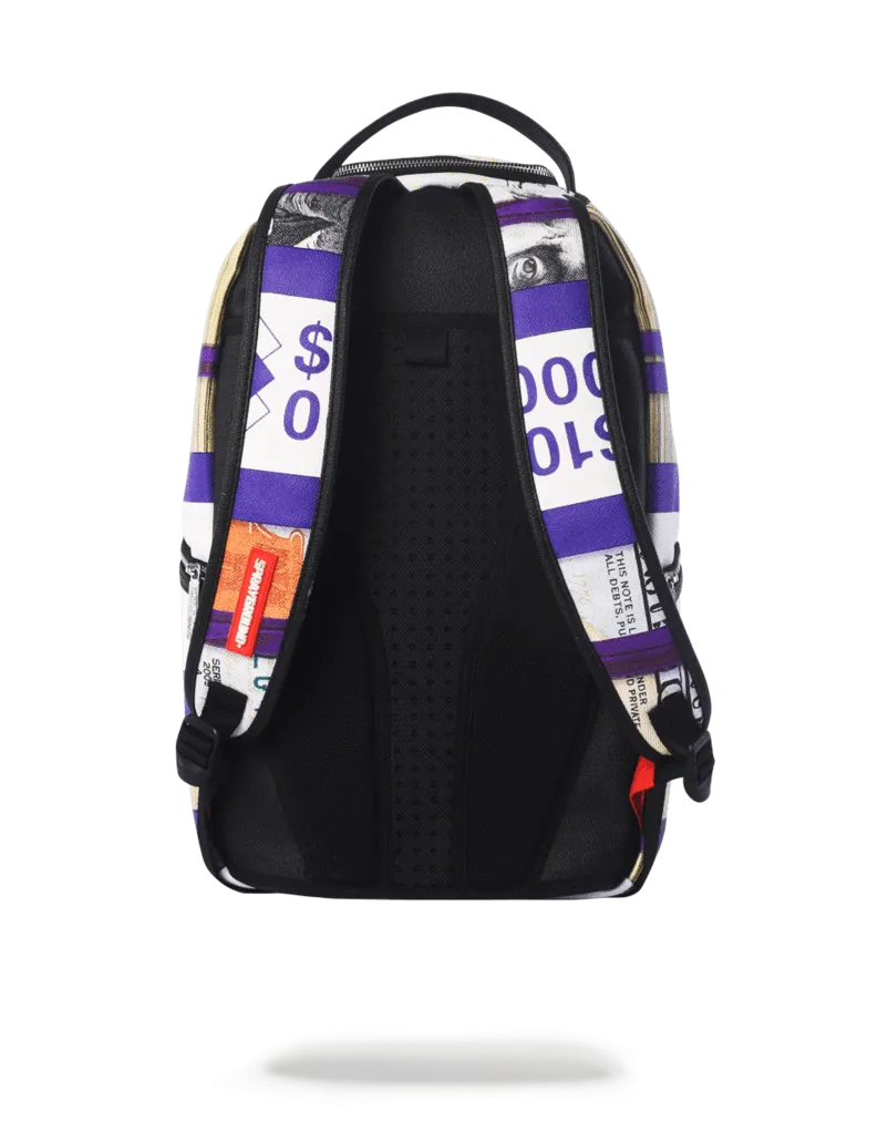 PURPLE MONEY BANDS BACKPACK - PURPLE