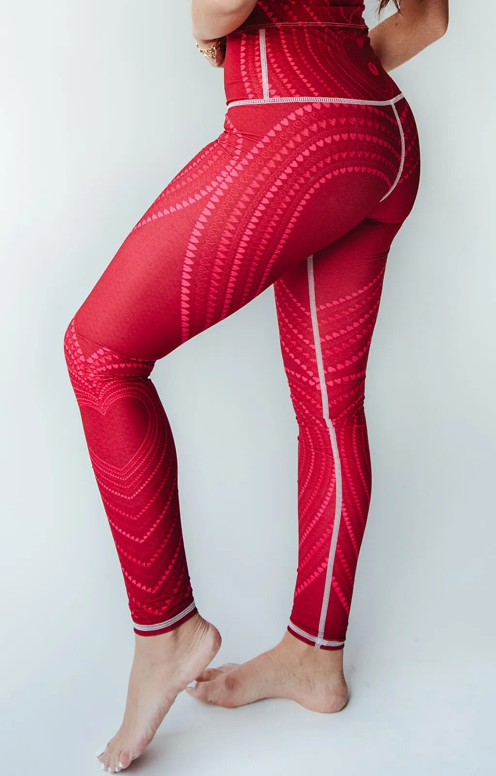 Queen of Hearts Printed Yoga Leggings