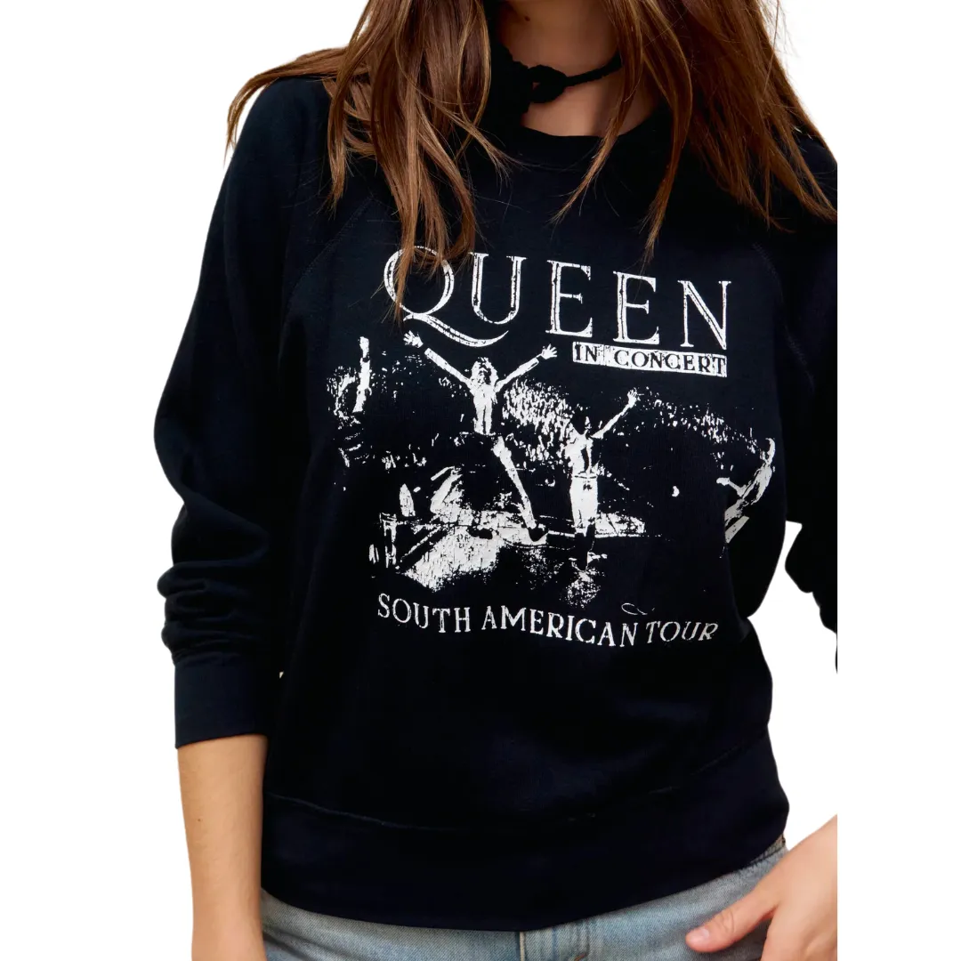 QUEEN SOUTH AMERICAN RAGLAN CREW