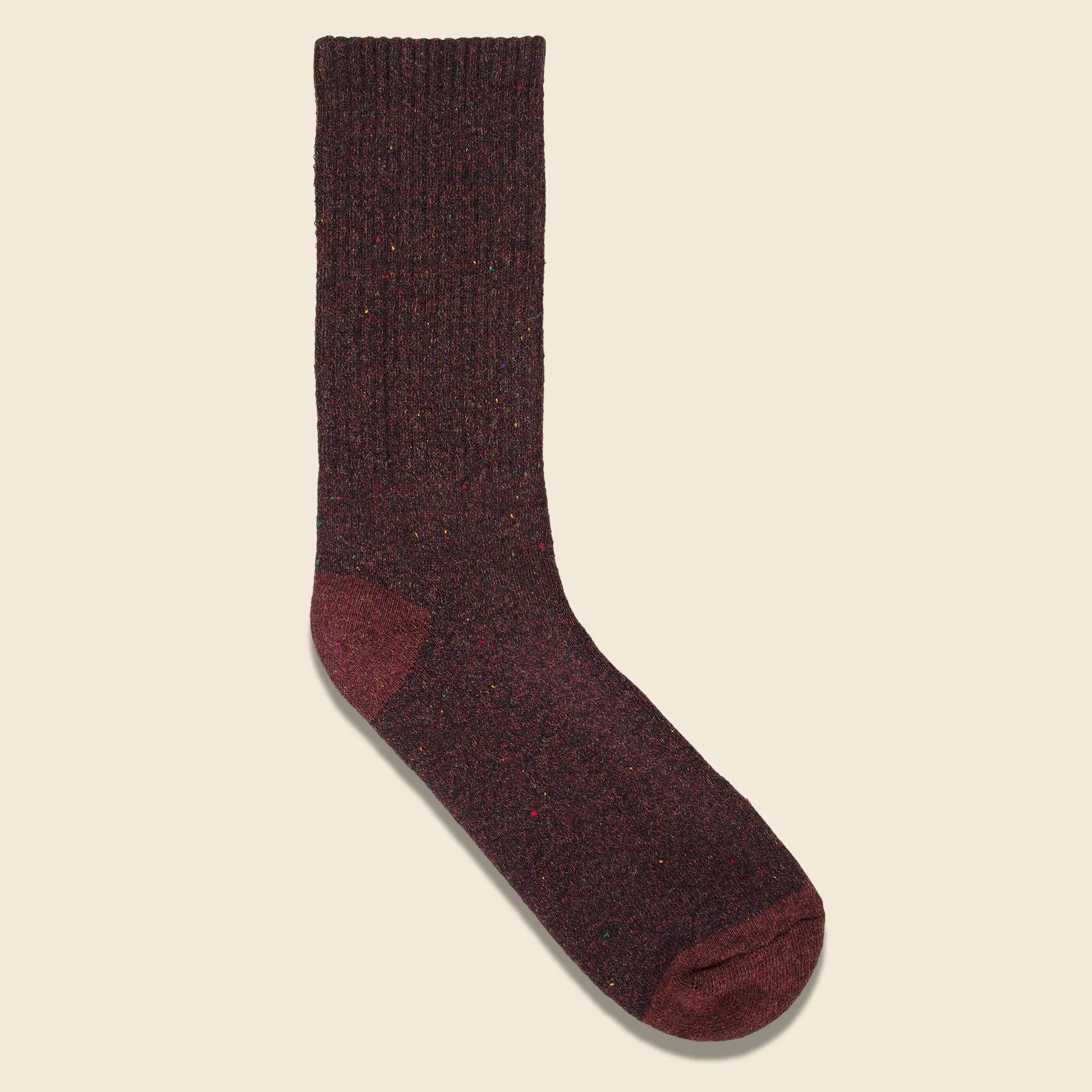 Recycled Marled Sock - Mocha