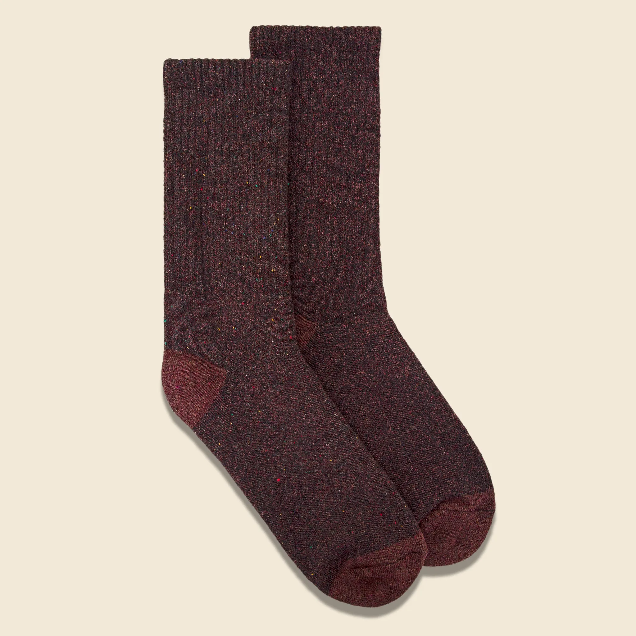 Recycled Marled Sock - Mocha