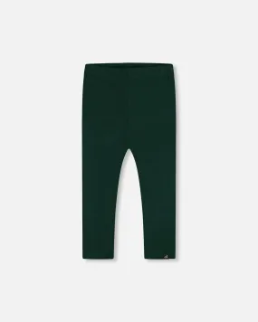 Rib Leggings Dark Emerald