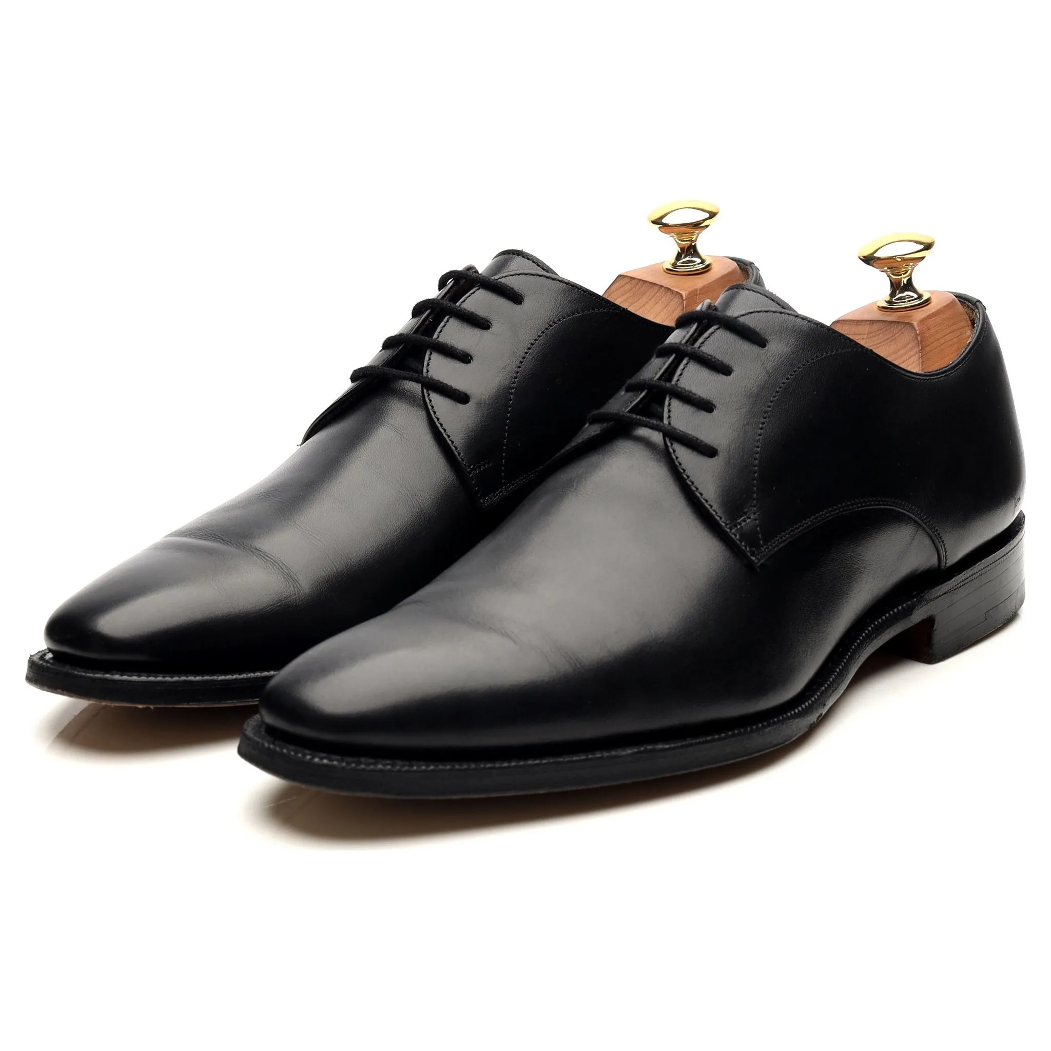 'Sawley' Black Leather Derby UK 6 F