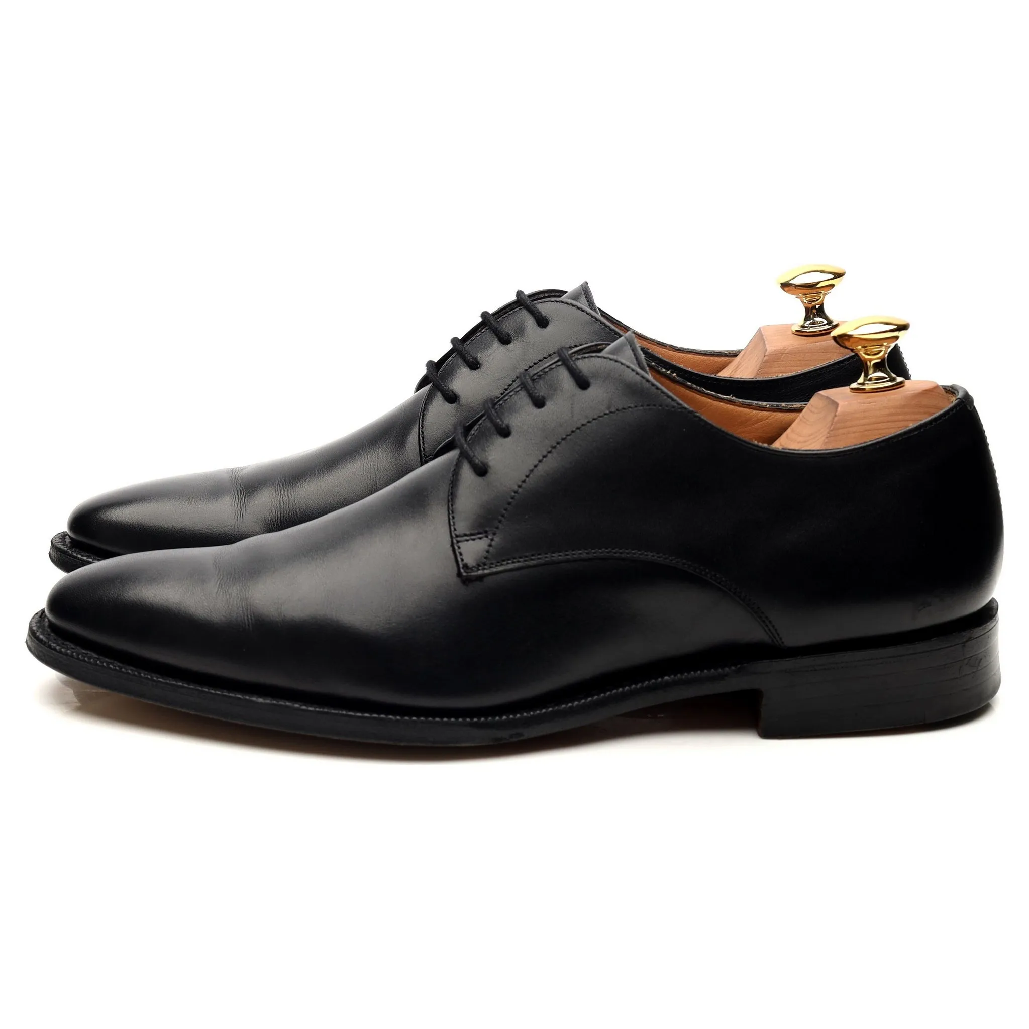 'Sawley' Black Leather Derby UK 6 F