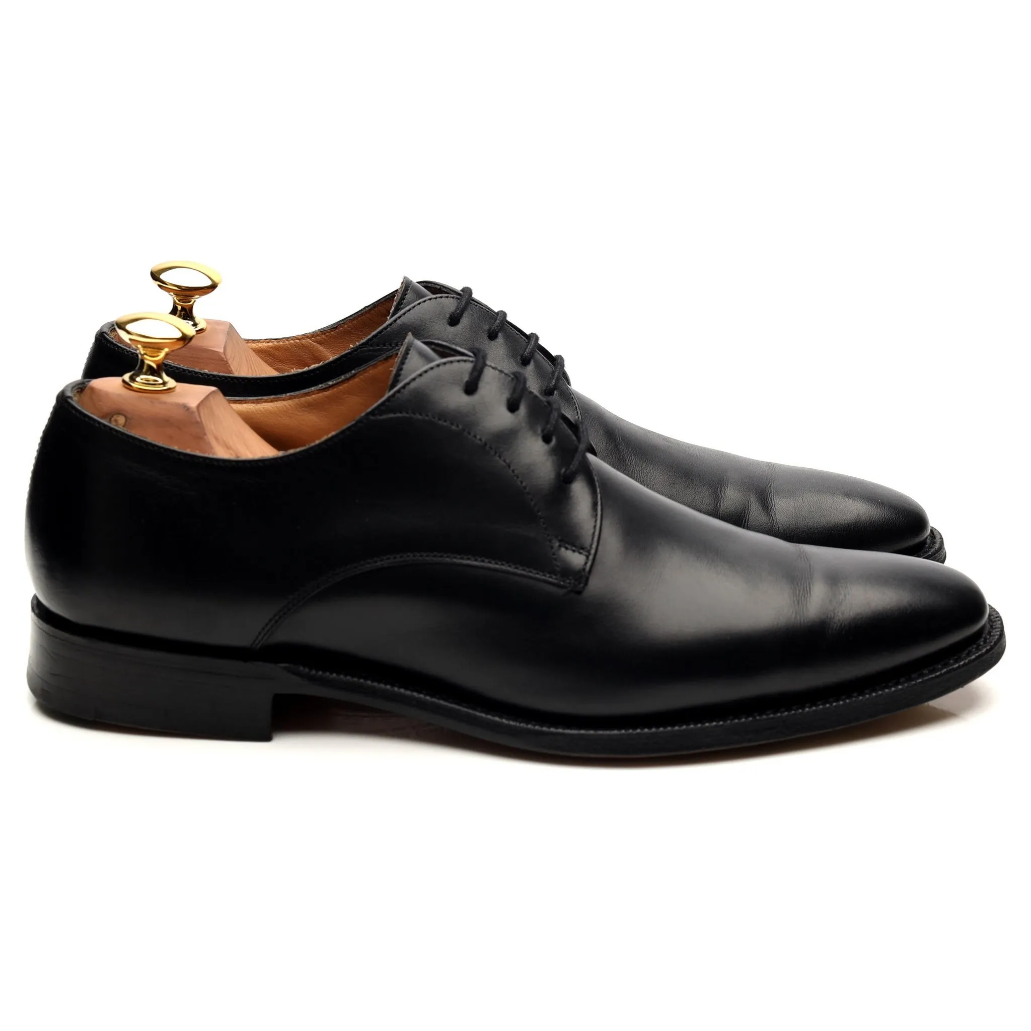 'Sawley' Black Leather Derby UK 6 F