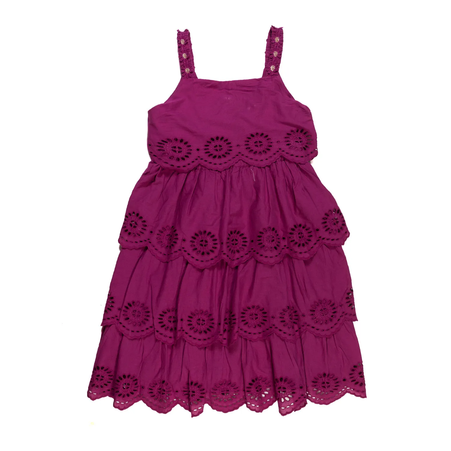 Scotch & Soda Black Cherry Sangallo Flounce Dress For Teen Girls