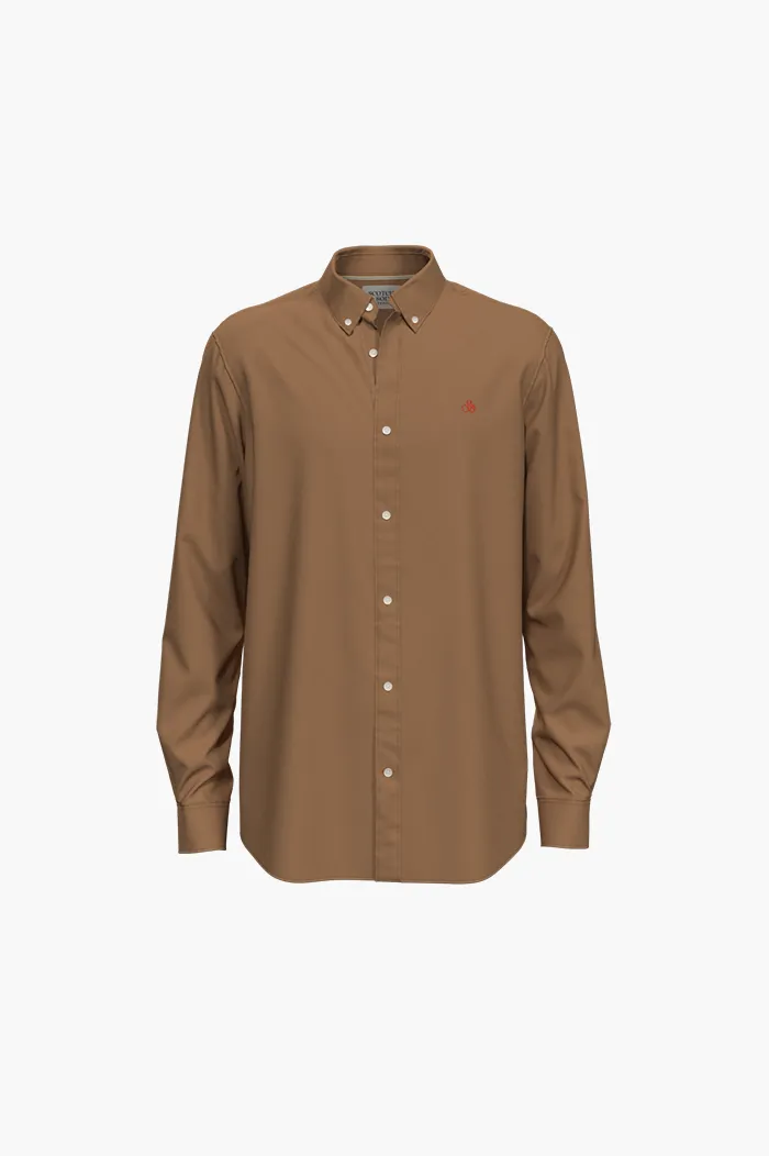 Scotch & Soda Camel Rhythm Essential Oxford Shirt